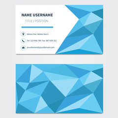 Business card template polygonal
