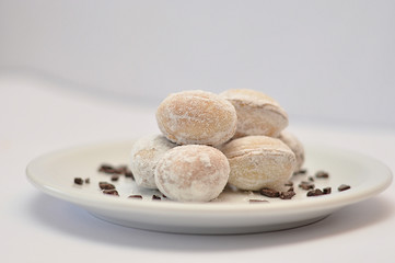 sweet cakes food isolated on white