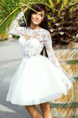 Beautiful Bride in Wedding Dress