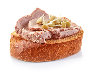 toasted bread slice with meat pate