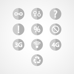 symbols set web icon
