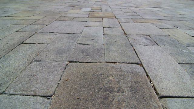  Patio paving slab dolly shot