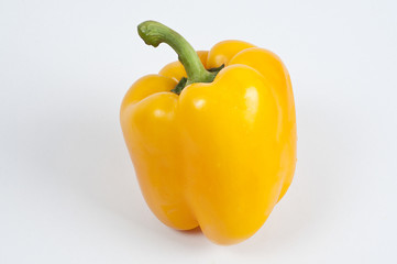 fresh yellow paprika on white background	