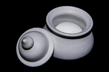 White clay pot