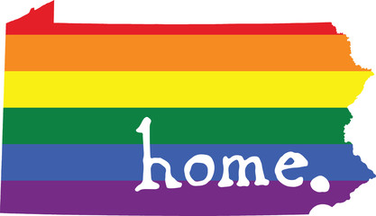 Pennsylvania gay pride vector state sign