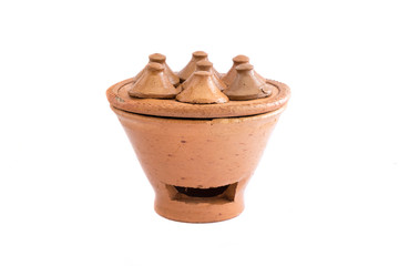 Pottery on white background