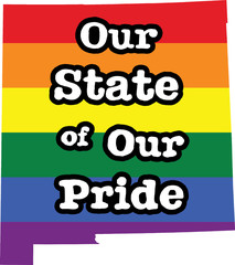 Obraz premium New Mexico gay pride vector state sign