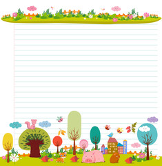 Fototapeta premium design elements for notebook, diary. Goodbye summer. Hello autumn