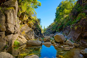 Fototapeta na wymiar Mountain creek in Geres, Portugal