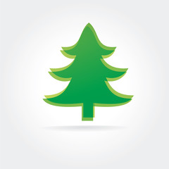 New Year Tree tree logotype concept isolated on white background