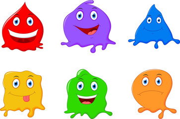 Cute liquid cartoon character