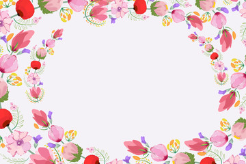 Watercolor Flower Blossoms background
