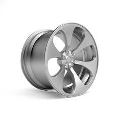 Obraz premium 3D illustration. Metalichesky automobile wheel