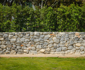 decorative fence real stone wall surface - 86906836
