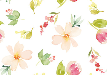 Watercolor flower pattern