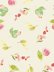 Watercolor flower pattern