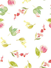 Watercolor flower pattern