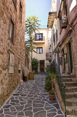 Narrow Lane in Chania, Crete