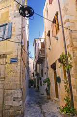 Narrow Street in Chania Old Town, Greece