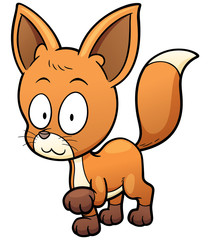 Obraz na płótnie Canvas Vector illustration of Cartoon fox