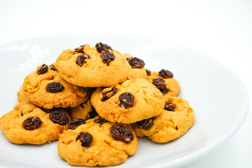Raisin and cornflake cookies