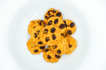 Raisin and cornflake cookies