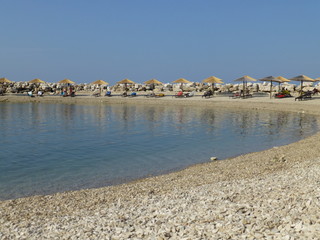 Strand in Novigrad, Kroatien