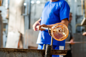 Handmade figures of melted glass