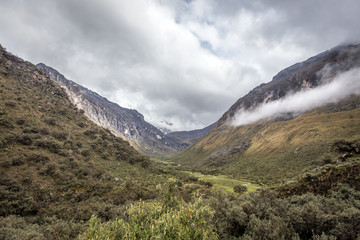 Landscape of Santa Cruz Trek, Cordillera Blanca, Peru South America