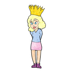 cartoon person wearing crown