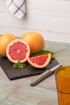 Ripe grapefruit