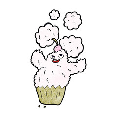 cartoon cupcake monster