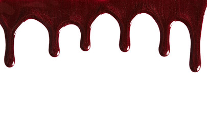 Blots of red nail polish