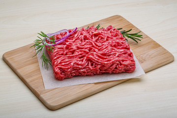 Raw beef minced meat