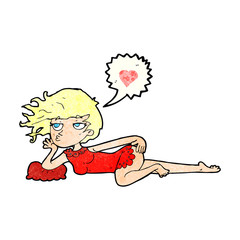 cartoon woman in night wear