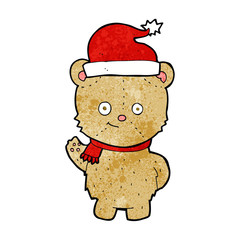 cartoon christmas teddy bear