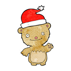 cartoon christmas teddy bear