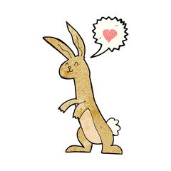 cartoon rabbit in love