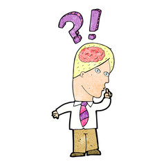 cartoon man asking question