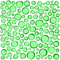 Fototapeta premium irregular circles collection in green over white