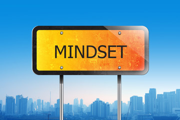 Obraz premium mindset on traffic sign