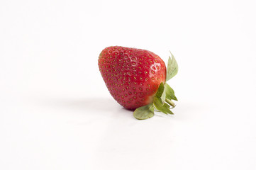 fresh strawberry on white background	