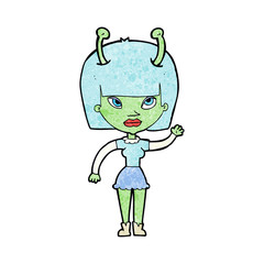 cartoon alien woman