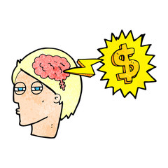 thinking of ways to make money cartoon