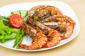 Grilled prawns