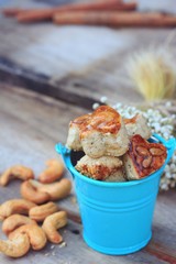 grains cookies and cashew nut