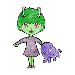 cartoon alien woman
