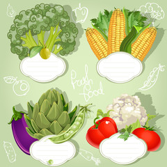 Vegetarian menu - banners with the field for your text 1