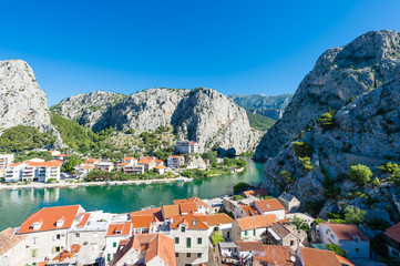 Naklejka na ściany i meble Omis -old town in Dalmatia, Croatia.