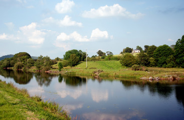 Fototapeta na wymiar The River Dee near Bala in Gwynedd, North Wales.